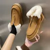 Botas femininas sapatos térmicos neve pele casual confortável botas mujer