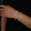 2018 HIP HOP Lab cz bling bling bijoux 5mm tennis cz chaîne 19 cm 21 cm femmes hommes mariage couple bijoux bracelet201B