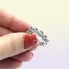 Storlek 610 Lady Girls 925 Sterling Silver Ring Smycken Nyaste S925 Punk Style Cycle Crown 3562041