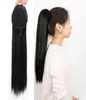 Yaki Straight Synthetic Drawstring Ponytail Hair Extension Clip Pony tail Hairpieces With Elastic Band 20 Inch Dream Ice039s8580906