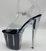 Elbise ayakkabıları laijianjinxia moda seksi kutup dans yaz 20 cm pvc kadın sandalet ince yüksek topuklu toka kayış boyutu 34 231212