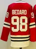 Hóquei Jerseys Conner Bedard # 98 Vermelho Branco Costurado Homens Jovens Mulheres # 88 Jersey