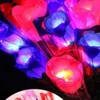 LED Light Up Rose Flower Glowing Valentines Day Wedding Decoration Fake Flowers Party Supplies Simulation Rose Gift Flor De Rosa Con Luz LED