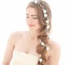 Свадебный цветок, длинные волосы, цепочка на голову, повязка на голову с кристаллами и стразами, Корона, тиара, головной убор, ювелирные изделия, жемчужный головной убор, принцесса Quee8141825