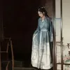 Этническая одежда Hanfu Dres Китайский древний традиционный карнавальный костюм принцессы для косплея сценическое синее красное танцевальное платье 231212