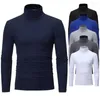 Men's Suits B148395 Autumn Winter Thermal Long Sleeve Roll Turtleneck T-Shirt Solid Color Tops Male Slim Basic Stretch Tee