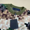 Nowy AOP Jacquard List Knitted Sweter w jesieni / zima 2023 Kardyna Maszyna Knitta E Niestandardowe Jnlarged Detail Crew Bawełna J4443