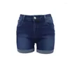 Женские шорты, винтажные темно-синие джинсовые женские 2023, летняя мода, узкие женские с высокой талией, сексуальные мини-короткие джинсы, уличная одежда
