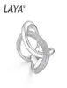 Laya Band Ring Gift for Men 925 Sterling Silver Fashion Luxury Onregelmatige hoogwaardige Zirkonium Partical Personality Sieraden12465271397651