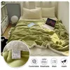 Blanket Double Lamb Blanket Thickened Coral Velvet Blanket High Quality Multifunctional Blanket Bed Cover Soild Color Bedspread On Bed 231212