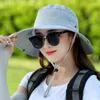 Berets Outdoor Hiking Mountaineering Hat Female Summer Anti-ultraviolet Ladies Sun Foldable Sunshade Sunscreen Fisherman