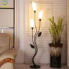 LED-vloerlamp acryl ijzer 3 kleuren dimbaar hoeklicht thuis woonkamer studeerwinkel el staande verlichting lampen met afstandsbediening199J