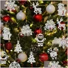 Decorações de Natal Novas Decorações de Árvore de Natal Pingente Sier Powder Tripper Ano Cenário Sala Drop Delivery Home Garden Fe Ot5UF