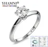 Con certificato di lusso 6mm 1 carato Sona Diamond Wedding Ring 18K Anelli in oro per le donne Gioielleria raffinata Gift1851061
