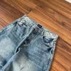 Jeans da uomo DISCENDENTE Casual tendenza autunnale giapponese DCDT Lavaggio con toppa con logo piccola balena Pantaloni larghi larghi gamba dritta vintage