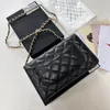 Lüks mini çanta omuz çantası tasarımcısı woc klasik fortune çanta moda kadın zinciri clamshell çanta deri crossbody çanta zarf çanta para çanta