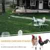 Garden Decorations Rooster Stakes Acrylic Chick Signs Outdoor Hen Statue Chicken Yard Art Sculpture Ground Insert Ornament Backyard Patio