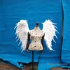 Rocznica Praphy Creative Props Lady pozowanie rekwizytów Busne Big White Feather Anioł Wing Women Shoot Accessories246i