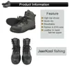 Water Shoes Fly Fishing Waders Rubber Anti-Slippery Sole Wading Shoes Hunting Boots 41-48 Gray Breathable Upstream Leather Lace Up Men Women 231213