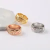 Hoge Band Gepolijst Ring Diamond check Klassiek Ontwerp Vrouwen Minnaar Ringen Veelkleurige Rvs Paar Ringen Mode-sieraden Who2986