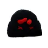 Ball Caps Warm Winter Hat For Womens Woolen Knitted Devil Horn Hats Bonnet