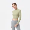 lu-55 Align Yoga Long Sleeve Training Woman Tshirt Slim Gym Swiftly Tech Full Stretch Fitness T-Shirts Define Running Tops Popular Bodybuilding Tee Girl