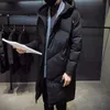 Men's Jackets NONEAIR High Quality Hooded Jacket Black Fashion Winter Men Brand Clothing 2023 Parka Thick Warm Long Coats 231212