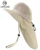 Cappelli da brima avaro di cappello da sole estate secchio impermeabile da uomo boonie con protezione da lempe del collo ampia maglia larga da pesca traspirante8615058