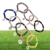 Novo design pulseiras de energia feitas lindas pulseiras de cristal de vidro de metal pulseira 12 peças lote joias presentes4086546