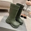 Designer Boot Woman Rain Boots Rubber Platform Booties Men Waterproof Shoe Paris Luxury Rains Shoes