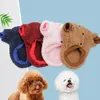 Ropa para perros Invierno Cordero Fleece Sudadera con capucha Color Sólido Jersey Cálido Camisas engrosadas para perros pequeños / medianos Ropa de peluche al aire libre simple