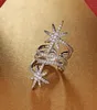 Choucong Ather Star Obiecing Pierścień wypełniony białym złotem Micro Pave 5A CZ Party Wedding Pierścienie dla kobiet Biżuteria Prezent 8595630