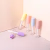 Hot Sale 8ml Empty Clear Lipgloss Tube with Big Doe Foot Brush Plastic Round Large Lip Gloss Packaging DIY Liquid Lipstick Container