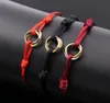 Luxury jewelry designer women bracelet Men bracelet and women three ring colorful rope lovers hand woven adjustable bracelet2758157