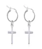 1Pair Etnic Silver Color Pandent Hoop örhängen för kvinnor Endless Circle Earring Hoops Geometrical Simple Smyckes E1245313013