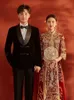 Ethnic Clothing Yourqipao Red Velvet Xiuhe 2023 Bride Chinese Wedding Dresses Ancient Bridal Toast Dres Hanfu Gowns 231212