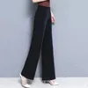 Pantalon Femme 2023 Quatre Saisons Mode Trajet Simple Taille Haute Poche Tombée Sensation Ample Et Mince Décontracté Oversize Jambe Large