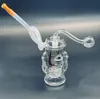 Verre Dab Rigs 10 cm narguilé brûleur à mazout Mini pipe à fumer Bong avec porte-cigarette artisanat à la main Art Swan