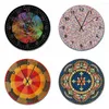 Horloges murales 2023 3D fantaisie dynamique horloge en bois mode bricolage quartz montre suspendue maison salon décoration WB083