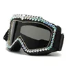 Outdoor Brillen Steampunk Oversized Diamant Ski Zonnebril Goggle Vrouwen Mannen Sneeuwen Sport Zonnebril Luxe Strass Brillen De Sol Hombre 231212