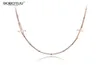 Colliers religieux en titane et acier inoxydable, Double croix ras du cou pour femmes, chaîne en or Rose, pendentif à maillons, BN19173 Chokers3435261