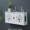 Grande scatola di immagazzinaggio router WiFi wireless Pannello di densità in PVC Mensola a muro Staffa per appendere cavi Organizzatore di stoccaggio Decorazioni per la casa C0116307O