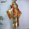 Costumi da bagno da donna WINYI Donna Bohemian Stampa leopardata Elegante abito casual Cardigan africano Capispalla per l'estate Kimono sexy con sensazione di seta
