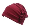 Donne Solid Ruffle Head Wrap Perdita di capelli Berretto chemioterapico Comodo cappello contro il cancro Modello floreale Beanie Stile occidentale Morbido Casual15466008