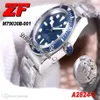 ZF Fifty Osiem 39 mm A2824 Automatyczne męskie zegarek Blue Dail White Markery Bransoletka ze stali nierdzewnej PTTD 79030 EDYCJA Pureteme N288S