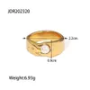 Trouwringen Uworld Vintage Style Ring 18K PVD verguld Zoetwaterparel Roestvrij stalen sieraden Elegante imitatieaccessoires 231212