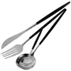 食器セットテーブル用品ステンレススチールカトラリー再利用可能な銀製品料理提供用品スプーンステーキフォークキット摂食キット