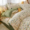 Set di biancheria da letto Set king size in poliestere stampato floreale di alta qualità Accogliente copripiumino traspirante con coperta in lenzuola