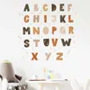 Autocollants muraux Style bohémien, couleur Abc, Alphabet anglais, pour chambre d'enfants, chambre de bébé, décoration de maison, 4 feuilles/ensemble