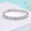 Fashion Brands Designer Round Cut CZ Stone Bracelet for Women Classical Tennis Bracelet & Bangle Jewelery Gift229Z